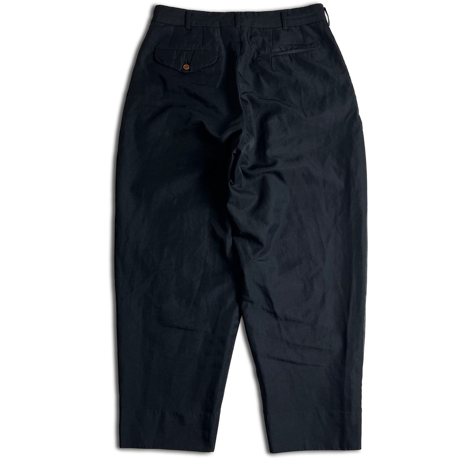 美品 コムデギャルソン オムプリュス ポリ縮 スラックス パンツ ブラック 20SS】COMME des GARCONS HOMME PLUS ポリ縮絨 スラックス パンツ S