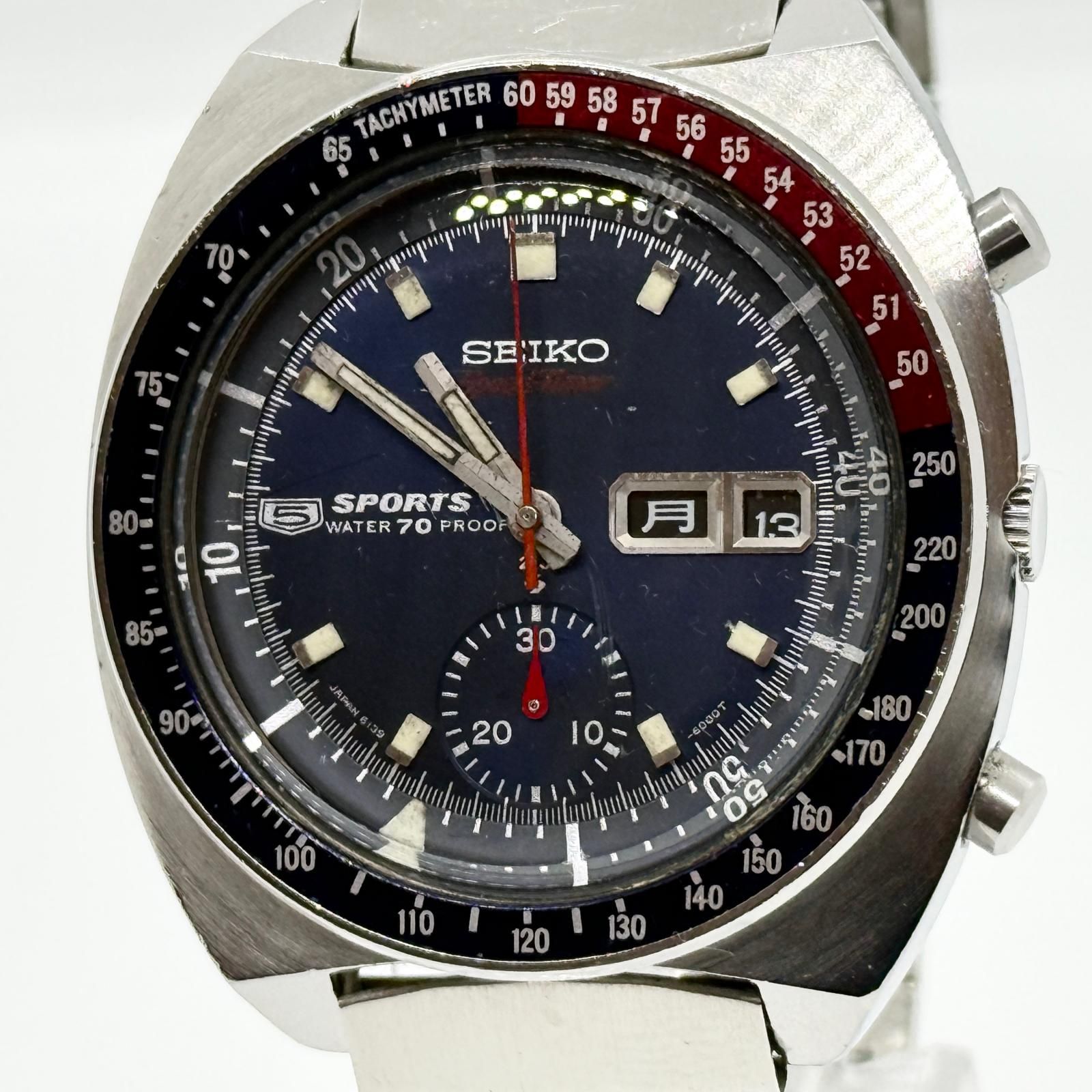 SEIKO セイコー 5スポーツ スピードタイマー 6139-6000 ブラック AT 