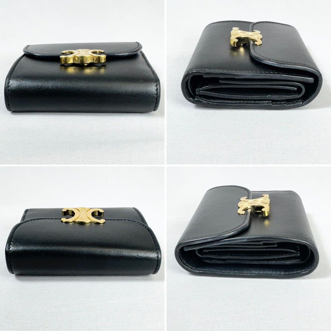 美品・箱付】CELINE セリーヌ トリオンフ スモール 三つ折り 財布 