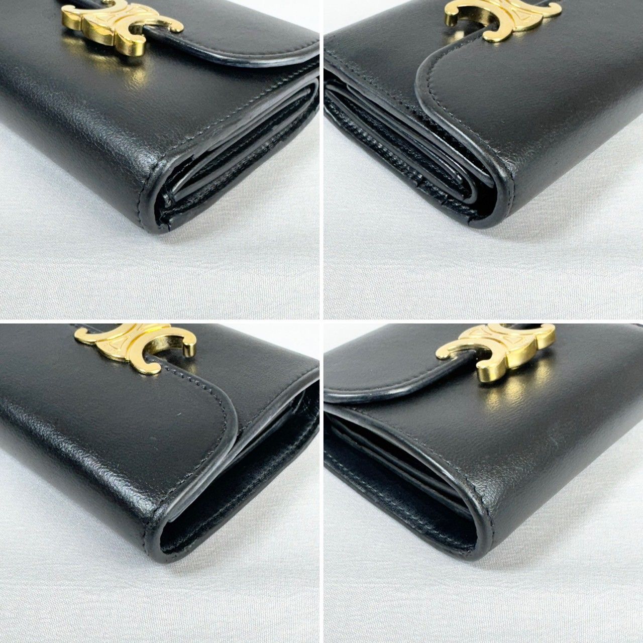 美品・箱付】CELINE セリーヌ トリオンフ スモール 三つ折り 財布 