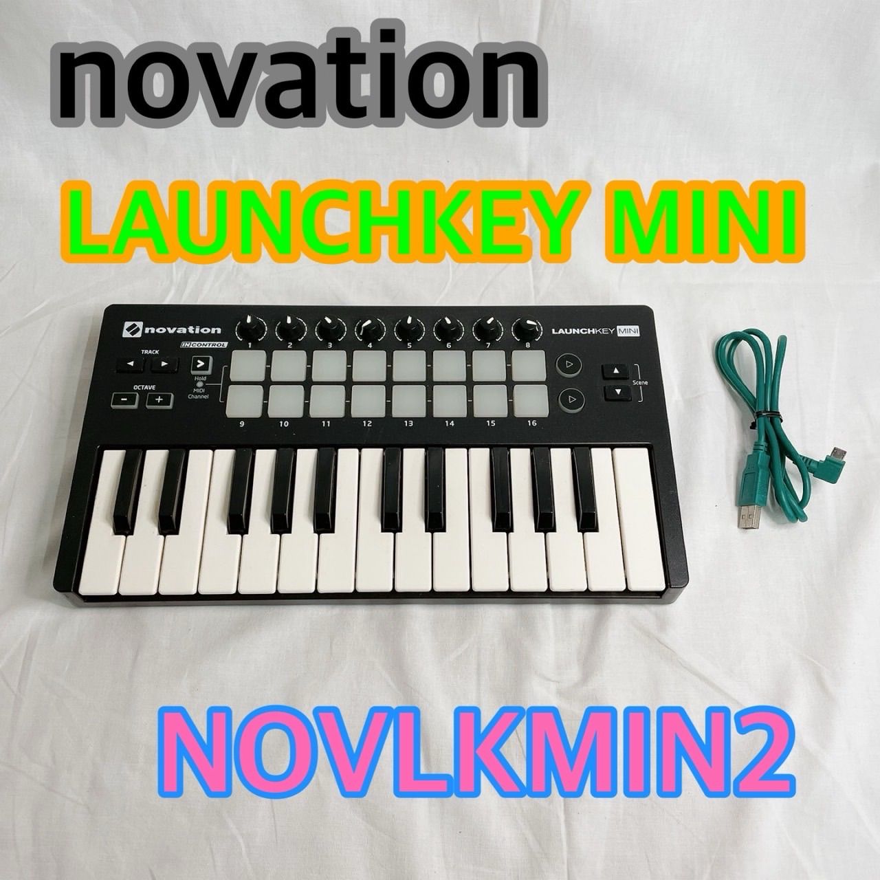 ⭐︎Novation Launchkey Mini MIDIキーボード コンパクト設計 軽量ポータブル 音楽制作 ドラムパッド搭載 ノブコントロール DAW連携 初心者向け ビートメイク クリエイティブツール