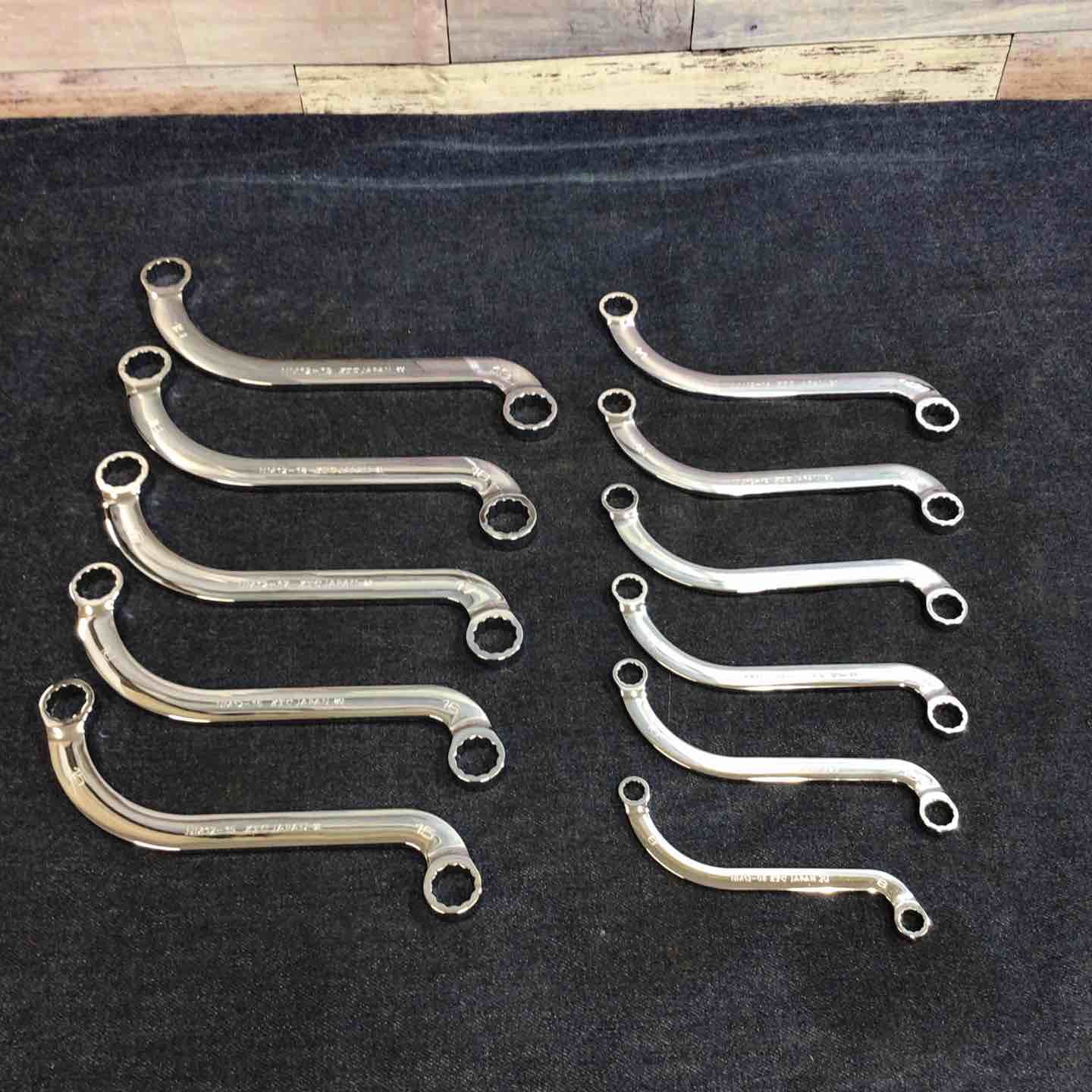 【美品】KTC ネプロス S字メガネレンチNM12-08,10,11,12,13,14,15,16,17,18,19 11本セット【八潮店】