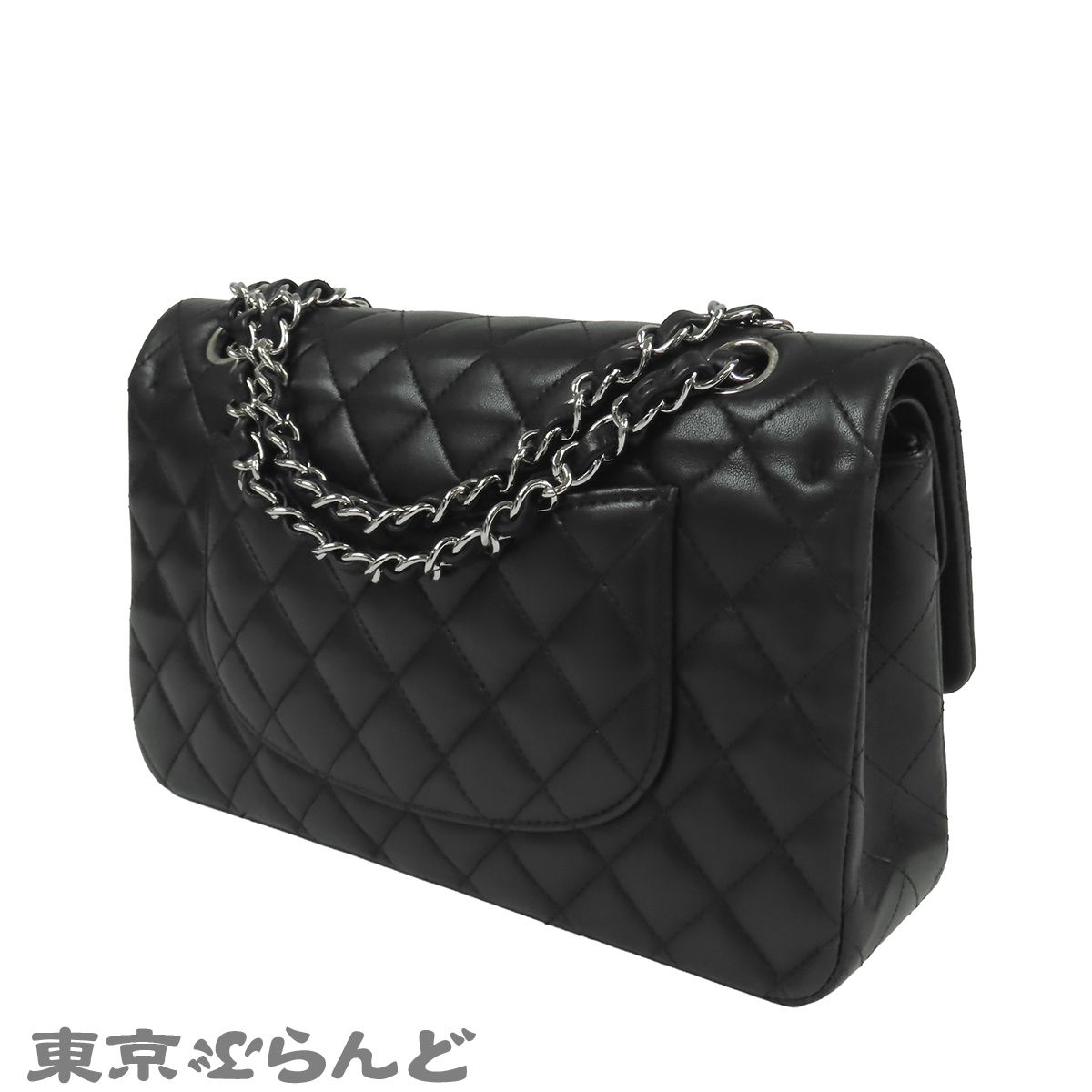 シャネル CHANEL チェーンショルダーバッグ ブラック 黒 ラムスキン 