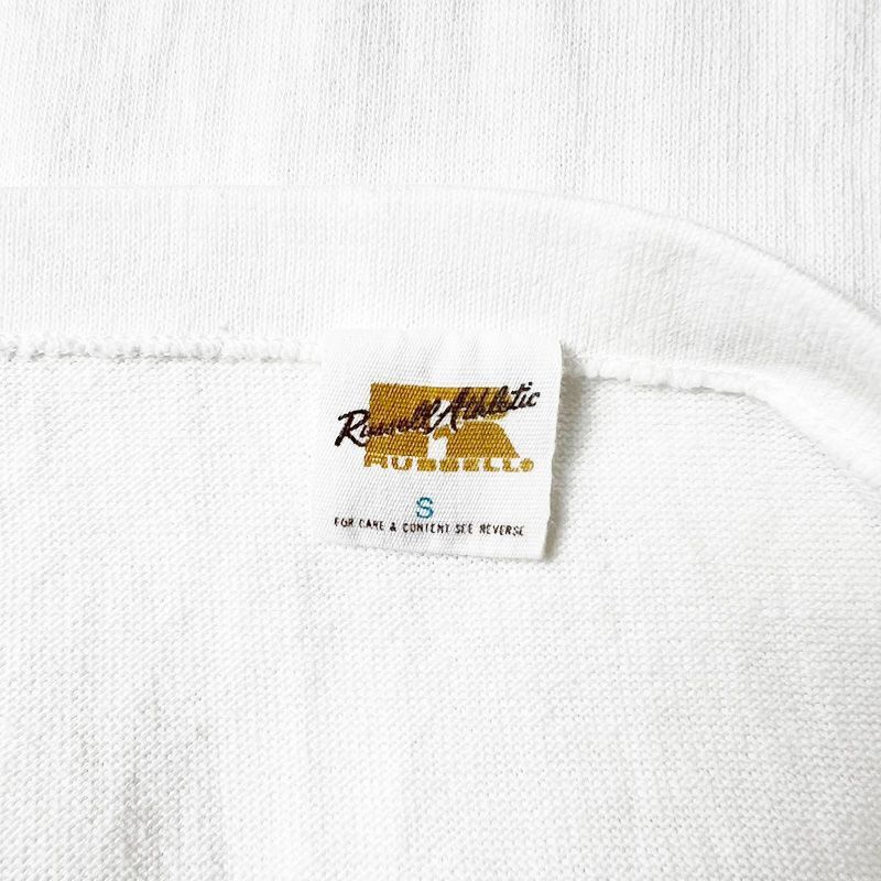 70s 80s 金タグ RUSSELL ナンバリング パッチ 刺繍 フットボール T
