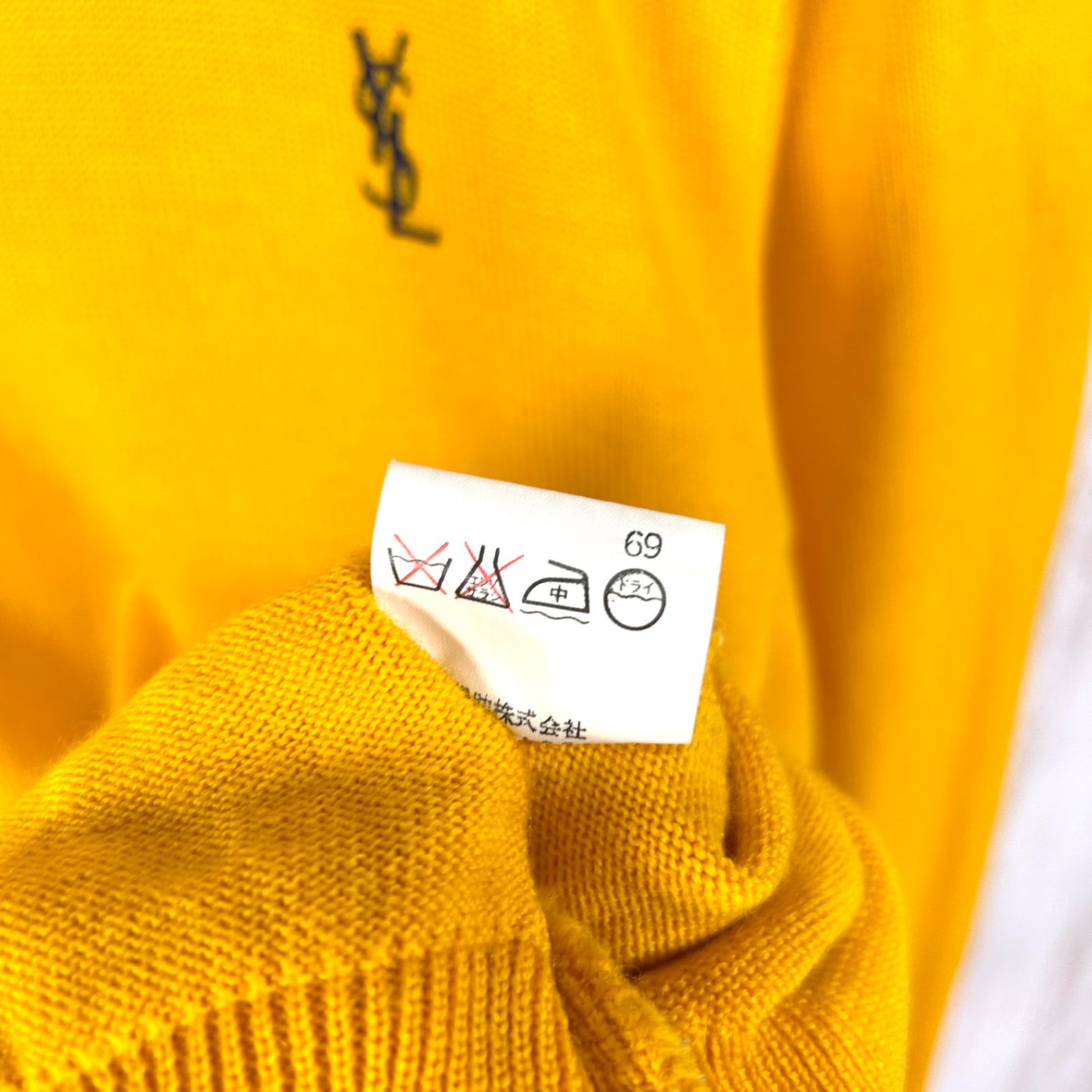 90s YSL Yves Saint Laurent ヴィンテージ イヴサンローラン ロゴ刺繡