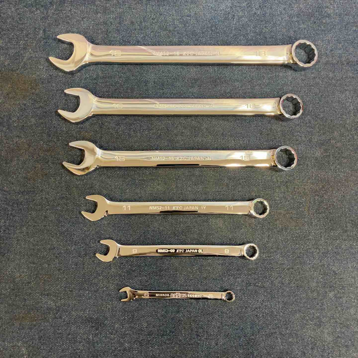 【美品】KTC ネプロス コンビネーションレンチNMS2-06,09,11,15,16,18 6本セット【八潮店】