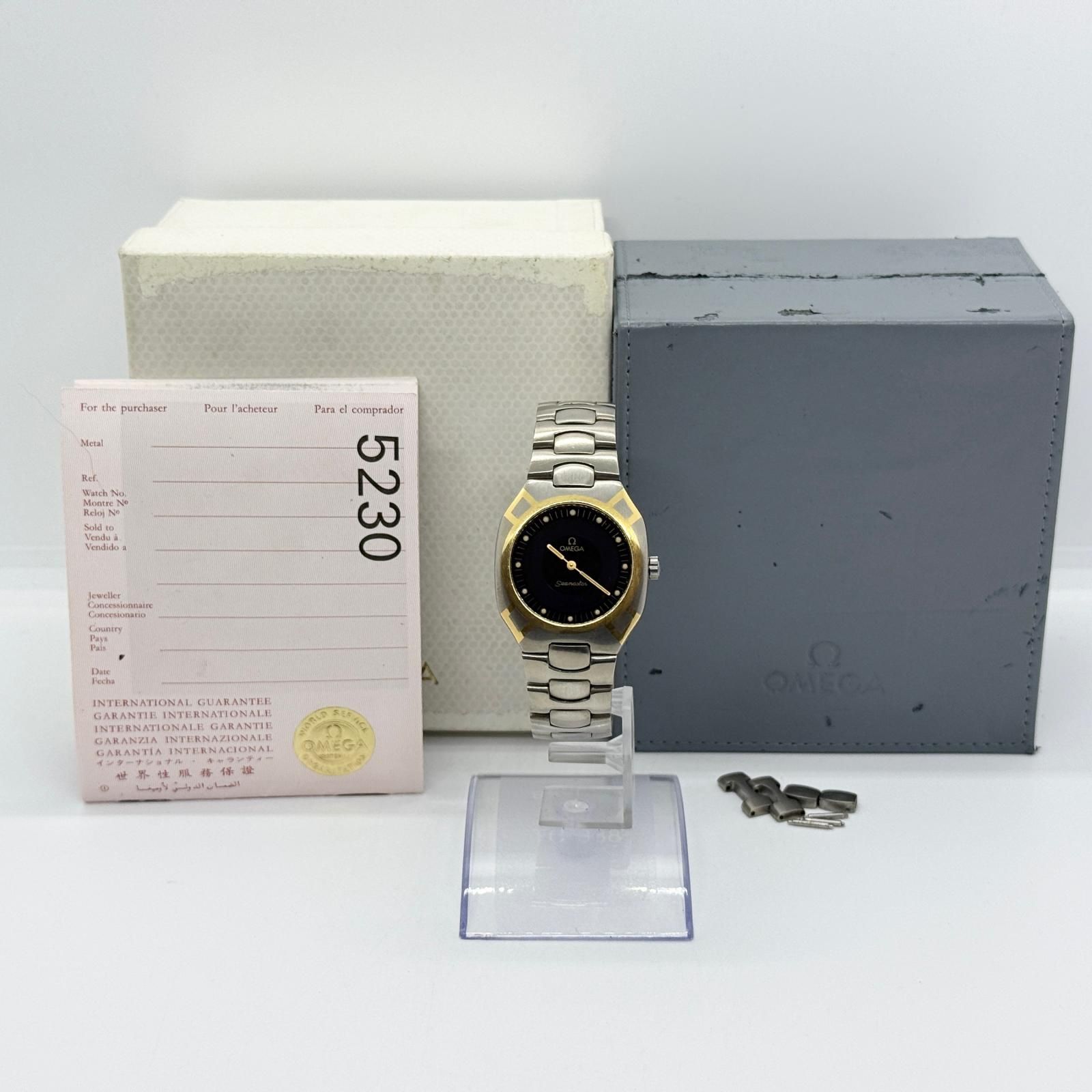 OMEGA オメガ SEAMASTER シーマスター ポラリス ブラック QZ ボーイズ