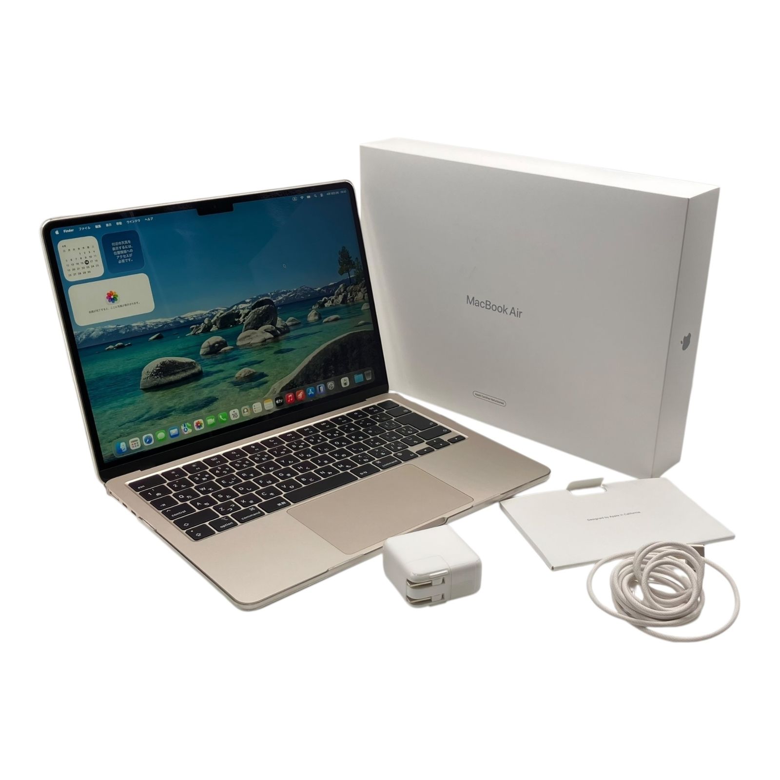 □美品 Apple MacBook Air M2 2022 13.6インチ 8GB SSD256GB A2681 