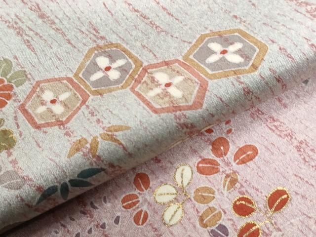 平和屋着物●訪問着　駒刺繍　雲取り吉祥草花文　金彩　正絹　逸品　CABE2830yc 平和屋着物○訪問着 駒刺繍 雲取り吉祥草花文 金彩 正絹 逸品