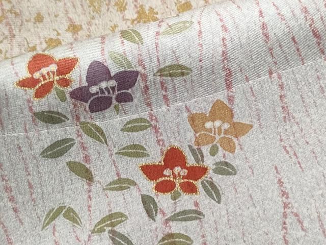 平和屋着物●訪問着　駒刺繍　雲取り吉祥草花文　金彩　正絹　逸品　CABE2830yc 平和屋着物○訪問着 駒刺繍 雲取り吉祥草花文 金彩 正絹 逸品