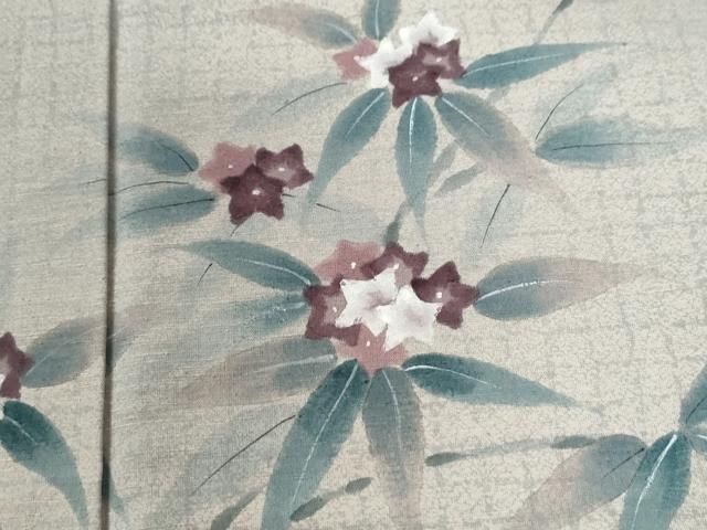 平和屋着物●訪問着　紬地　手描き　枝花文　正絹　逸品　未使用　CABE2834yc 平和屋着物○訪問着 紬地 手描き 枝花文 正絹 逸品 未使用 CABE2834yc