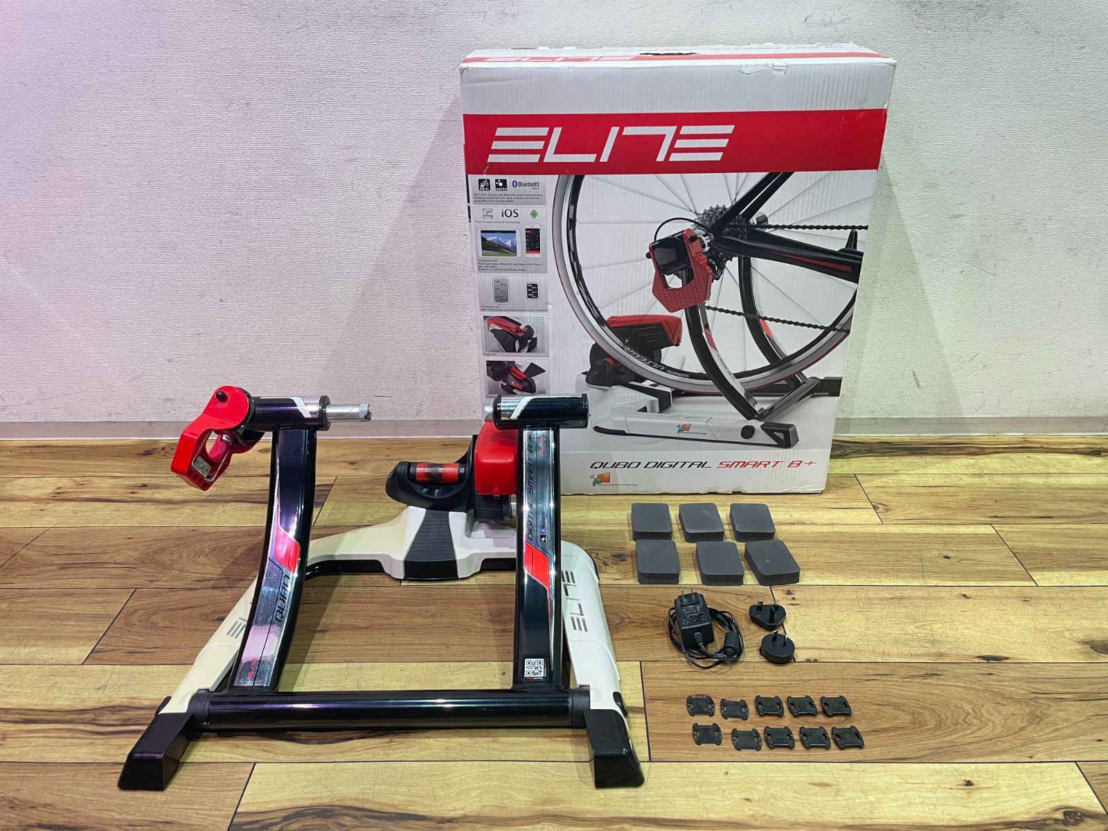 P4378 ■USED■ELITE エリート QUBO DIGITAL SMART B+ スマートトレーナー サイクルトレーナー 固定ローラー 屋内トレーニング ロードバイク 自転車