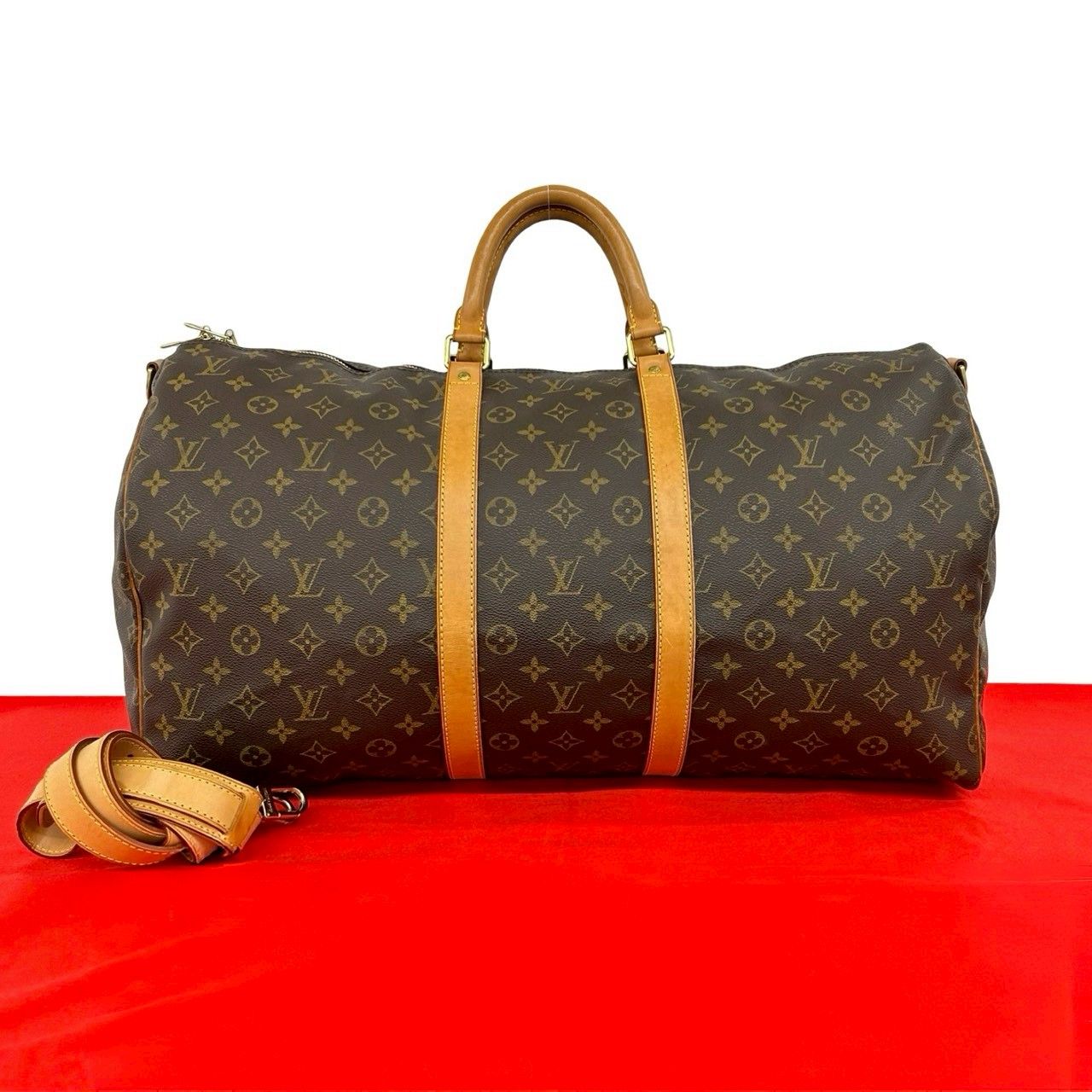 極美品 極美品 LOUIS VUITTON ルイヴィトン キーポル バンドリエール45 