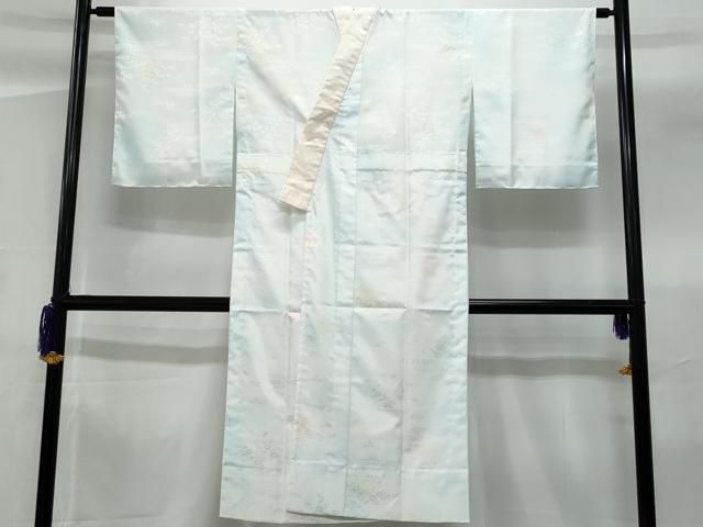 正絹 未使用品 浮世絵デザイン 長襦袢 ベージュ 袖無双 居敷当付き 173