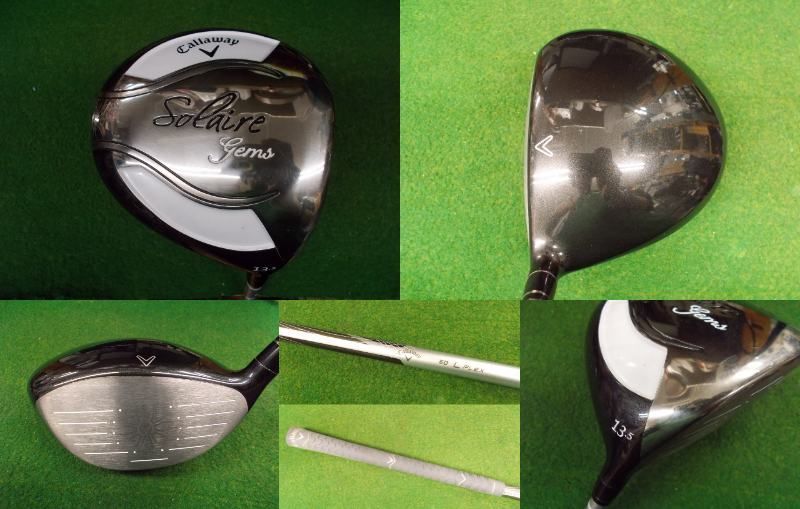 Callaway Solaire Gems レディースゴルフ ハーフセット 美品 人気!！美品 ☆ Callaway Solaire gems ブラック レディスハーフセット