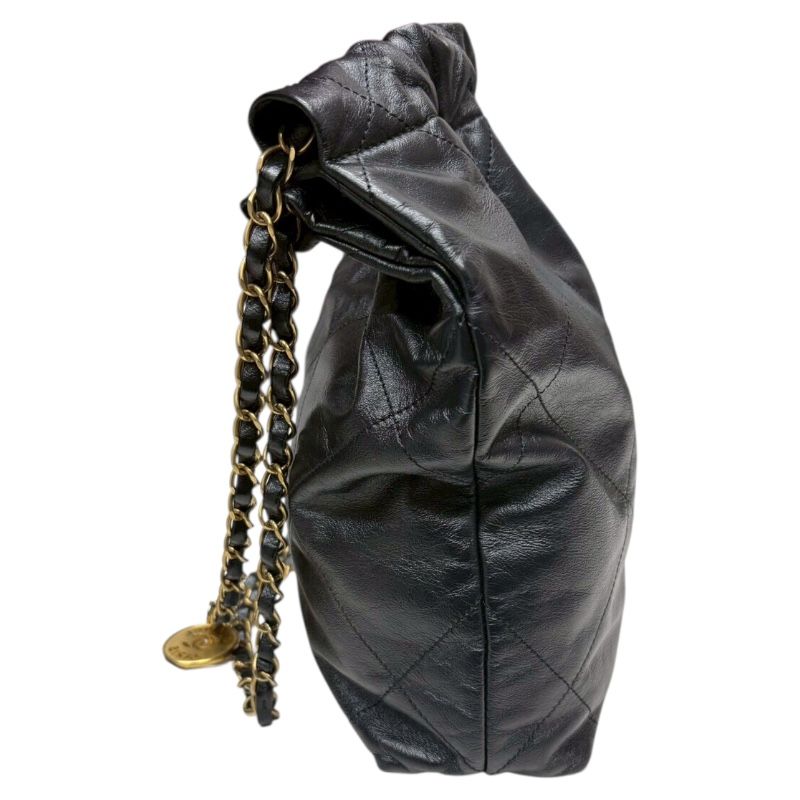 シャネル CHANEL CHANEL22 スモールバッグ AS3260 ブラック ゴールド