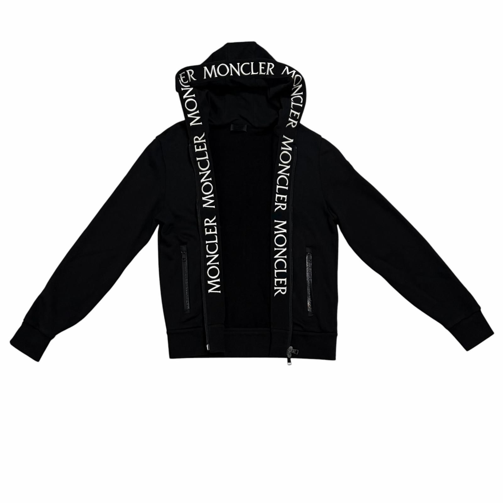 MONCLER/M /ブラック /刺繍ロゴジップアップパーカー /型番 