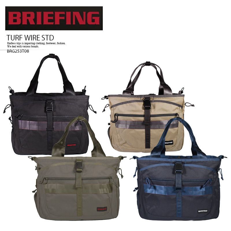 BRIEFING BRIEFING TURF WIRE STD (Turf Wire Standard) Golf Bag Boston Bag Big Tote Large Capacity Lodging Golf Trip Expedition Gym Trip (Black/ Tan/ Green/ Navy) BRG253T08