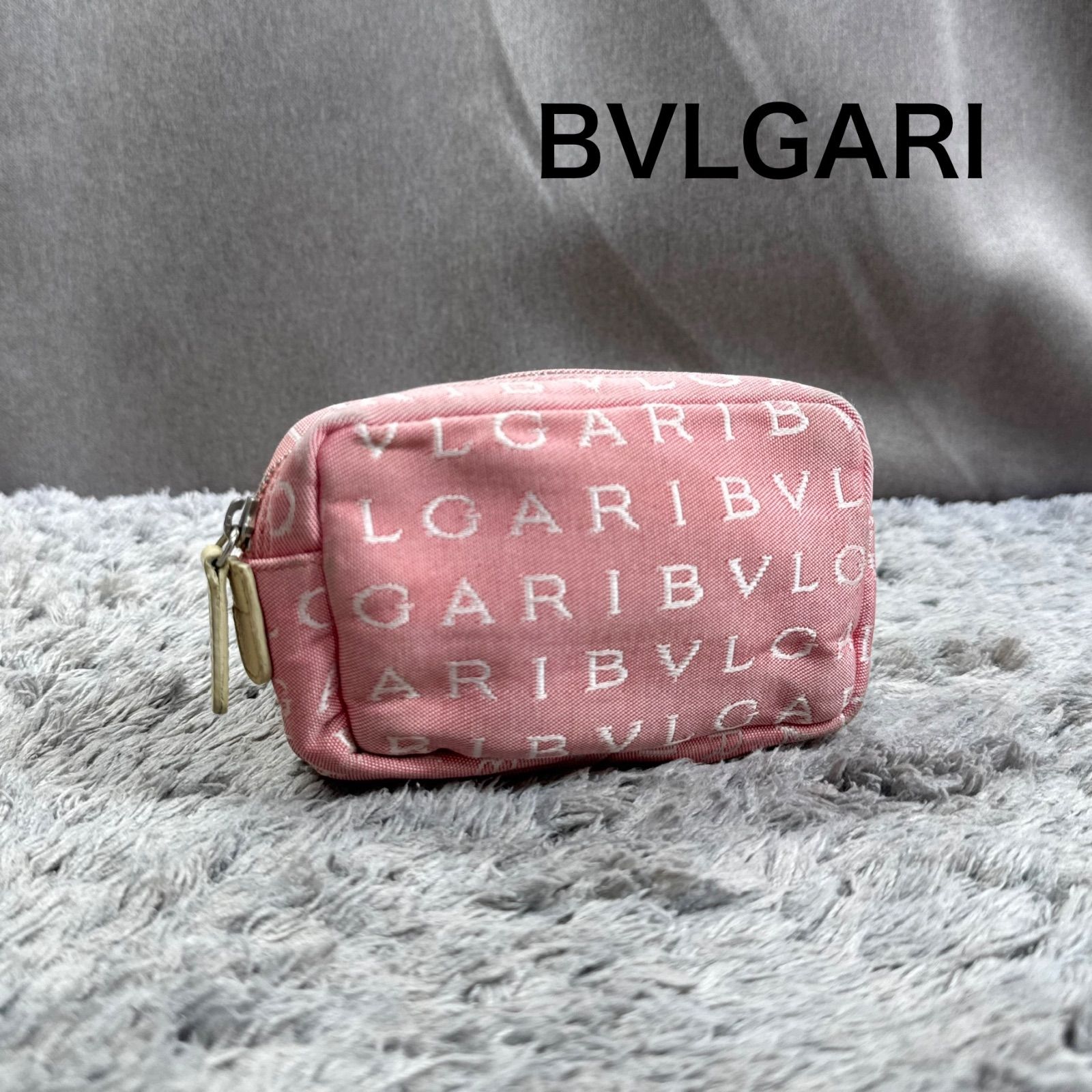 BVLGARI ブルガリ キャンバス ミニポーチ 小物入れ - メルカリ