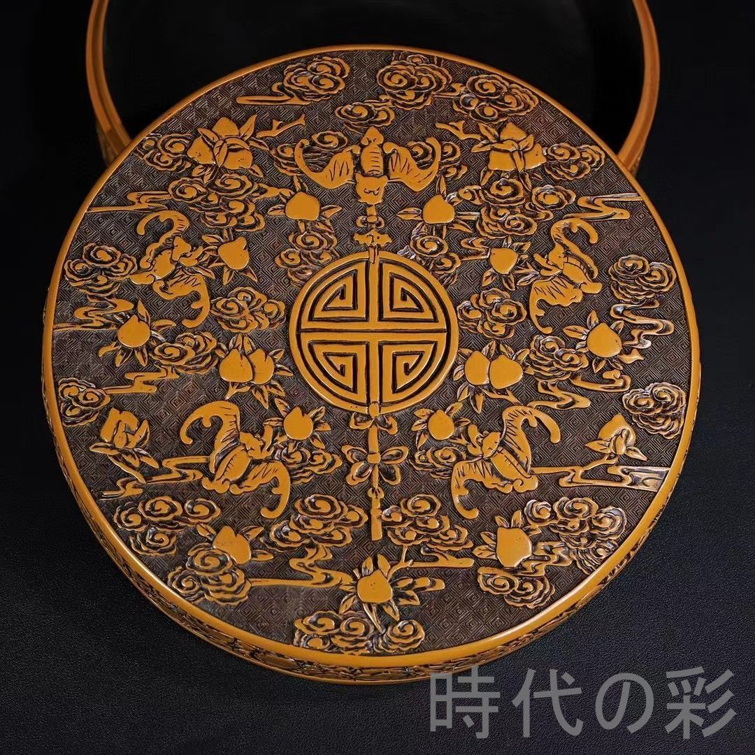 中国工芸 木彫 収納箱 逸品 ジュエリーボックス 高級工芸 インテリア 収蔵級 R06041502
