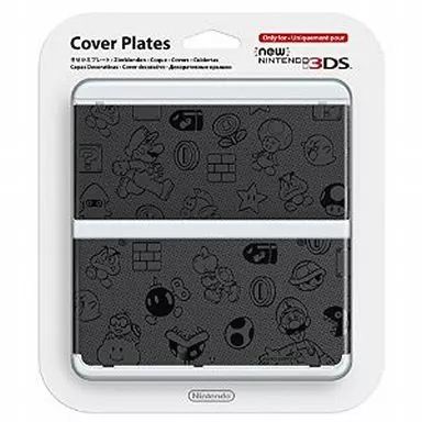 【中古】ニンテンドー3DSハード きせかえプレート NO.005 マリオモノグラム・グレー(New3DS用)