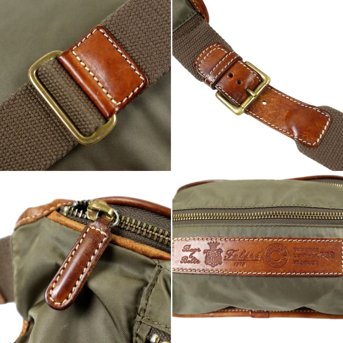 M460】【美品】【定価72,600円】Felisi フェリージ ウエストバッグ 