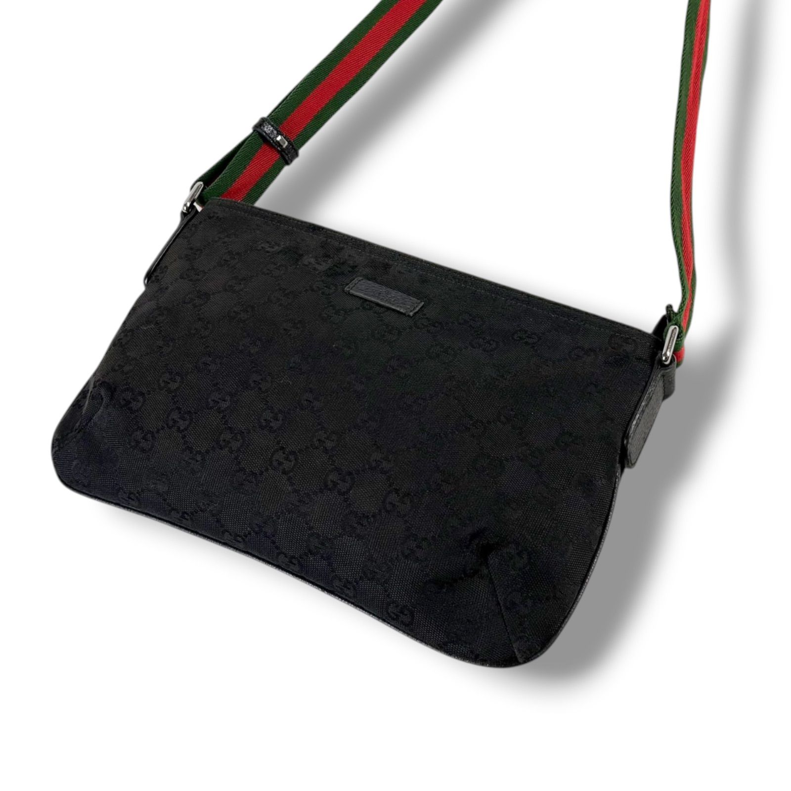 グッチ GUCCI シェリーライン GGキャンバス ショルダーバッグ クロス 