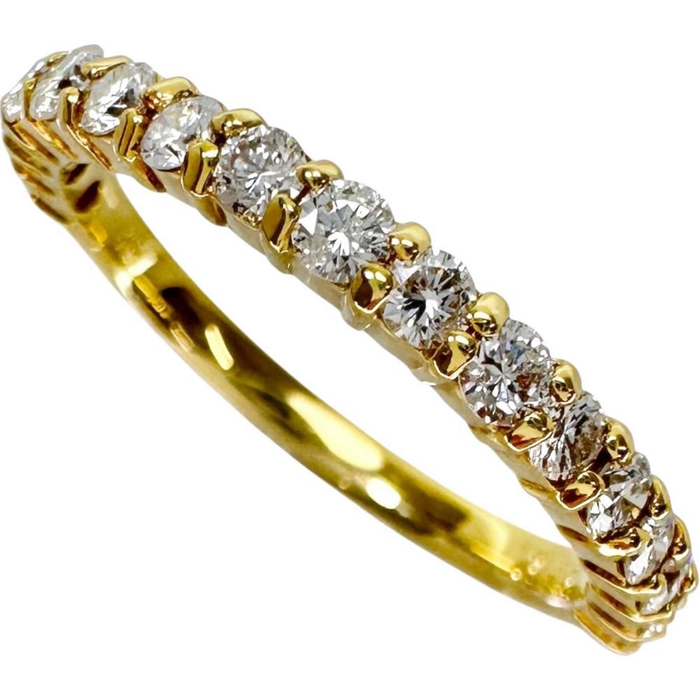 0.50ct フルエタニティ リング K18 イエローゴールド ダイヤモンド 