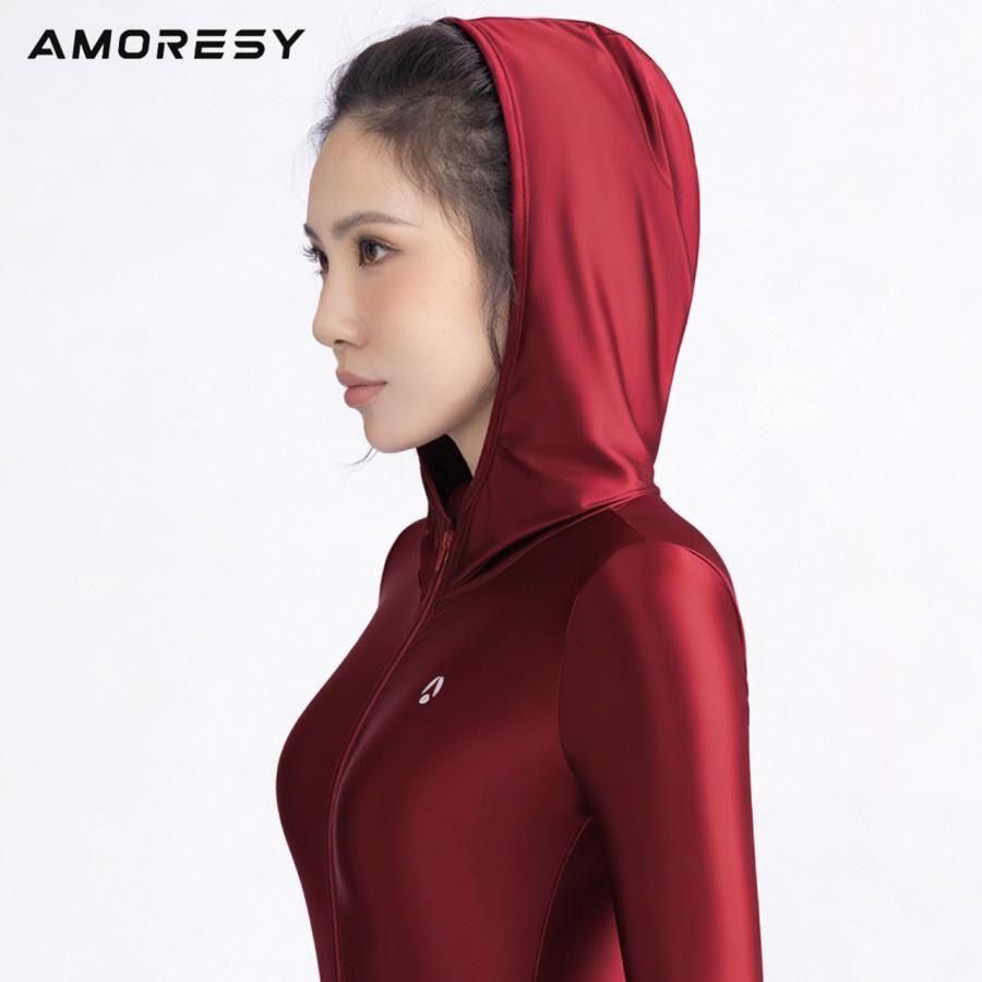 AMORESY アモレシー Freya フード付き ボディスーツ ロングスリーブ