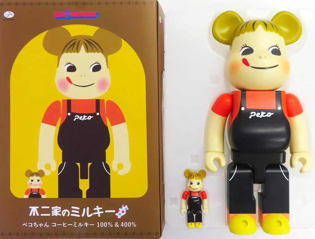BE@RBRICK ペコちゃん コーヒーミルキー 400%&100% Size【フリー