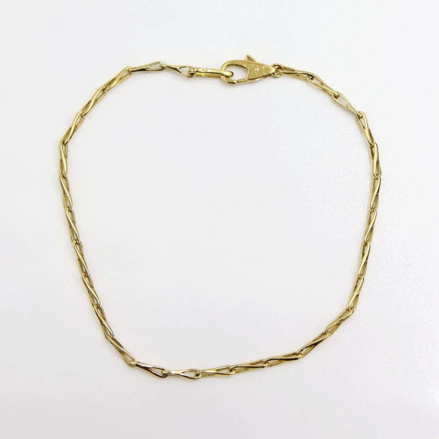 24-7 Jewelry ギリオン 健康アンクレット K18YG 長さ22.0cm 重量4.35g