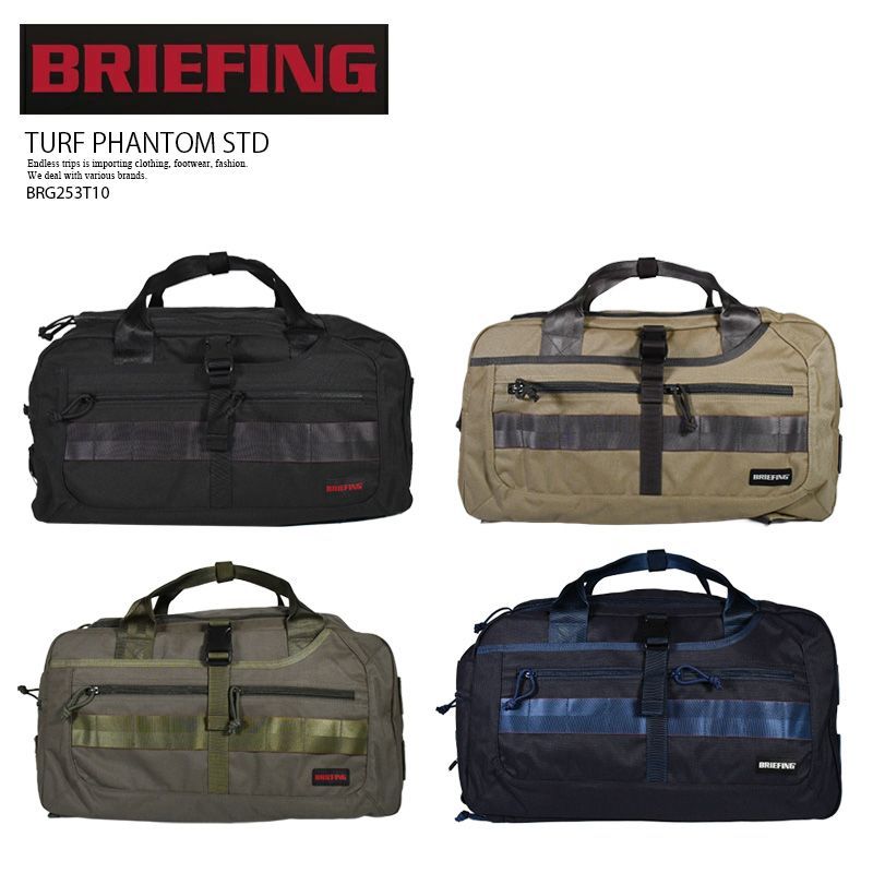 BRIEFING BRIEFING TURF PHANTOM STD TURF PHANTOM STD TURF PHANTOM STD TURF PHANTOM BACKPACK 2WAY Large Capacity Accommodation Golf Trip Expedition Carry-On Black/ Tan/ Green/ Navy BRG253T10
