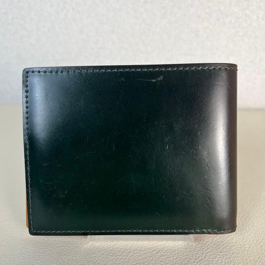 GANZO ガンゾ 二つ折り財布 レザー ダークグリーン - メルカリ