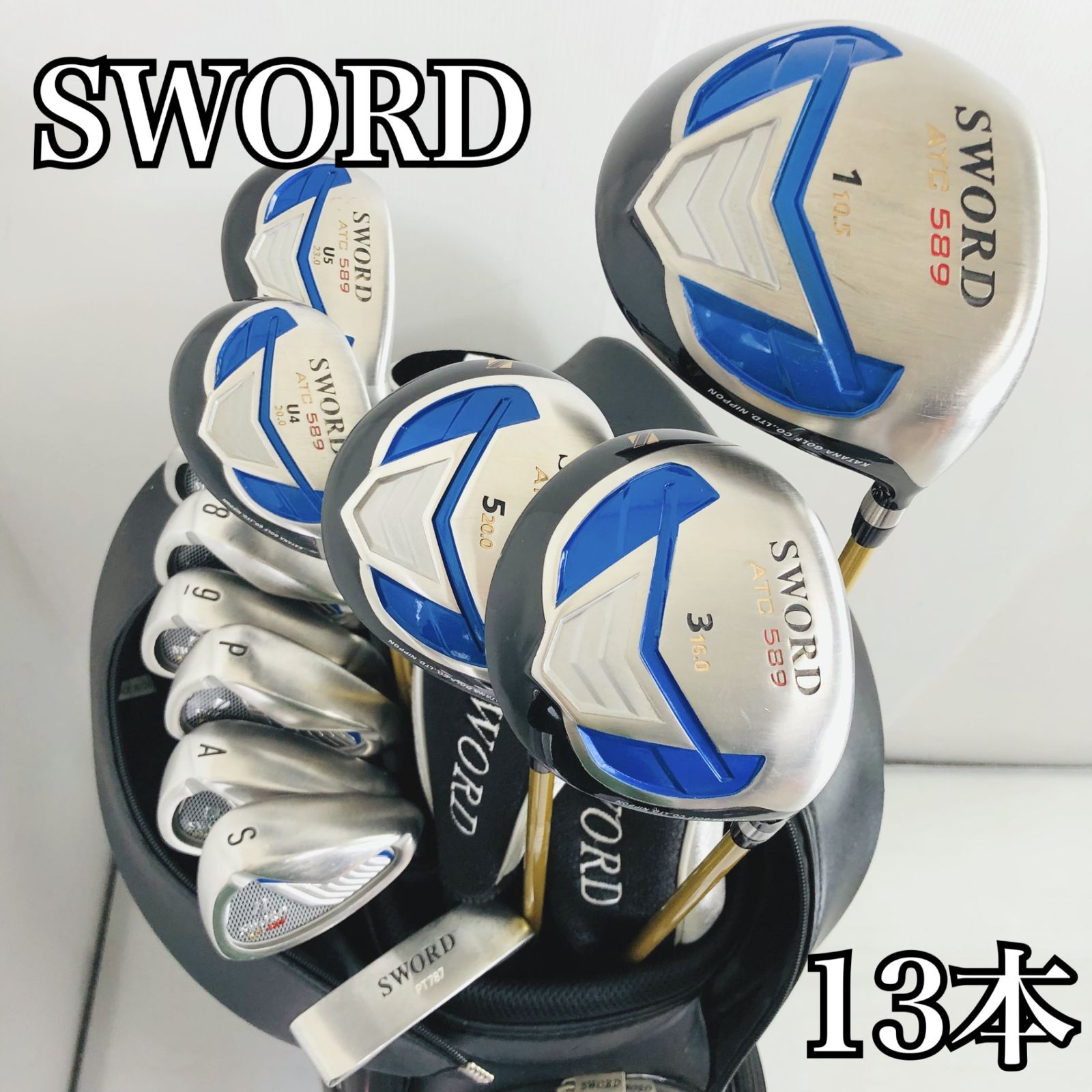 豪華 13本 KATANA カタナ SWORD ATC589 ソード ゴルフクラブ フル 
