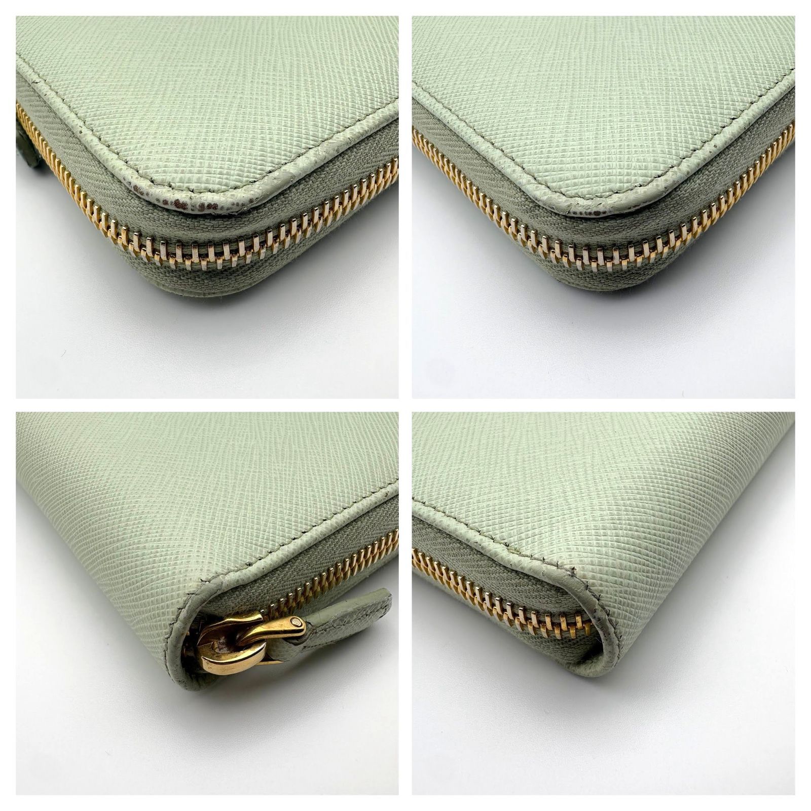 箱付／美品 】PRADA プラダ ラウンドジップ 長財布 サフィアーノレザー 