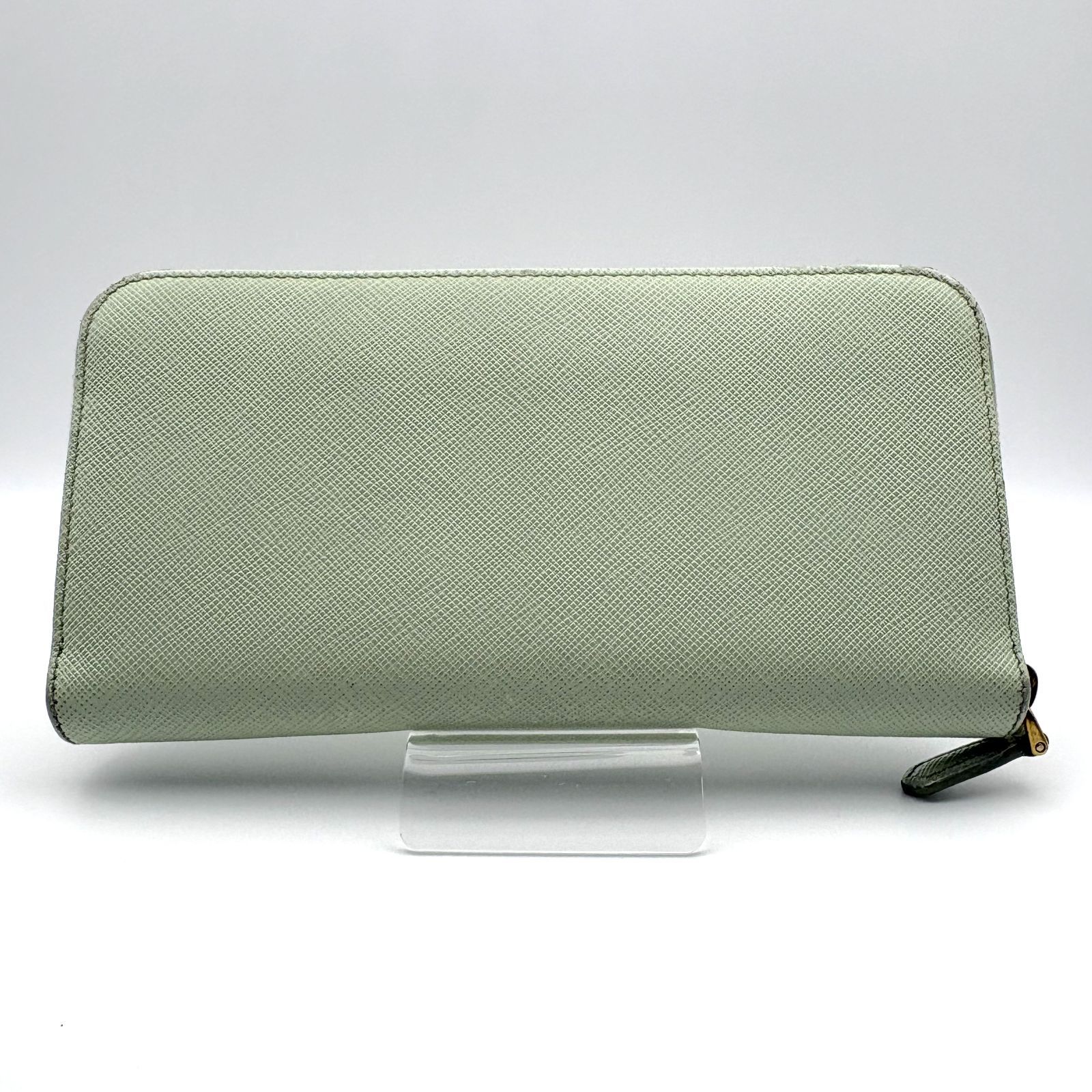 箱付／美品 】PRADA プラダ ラウンドジップ 長財布 サフィアーノレザー 