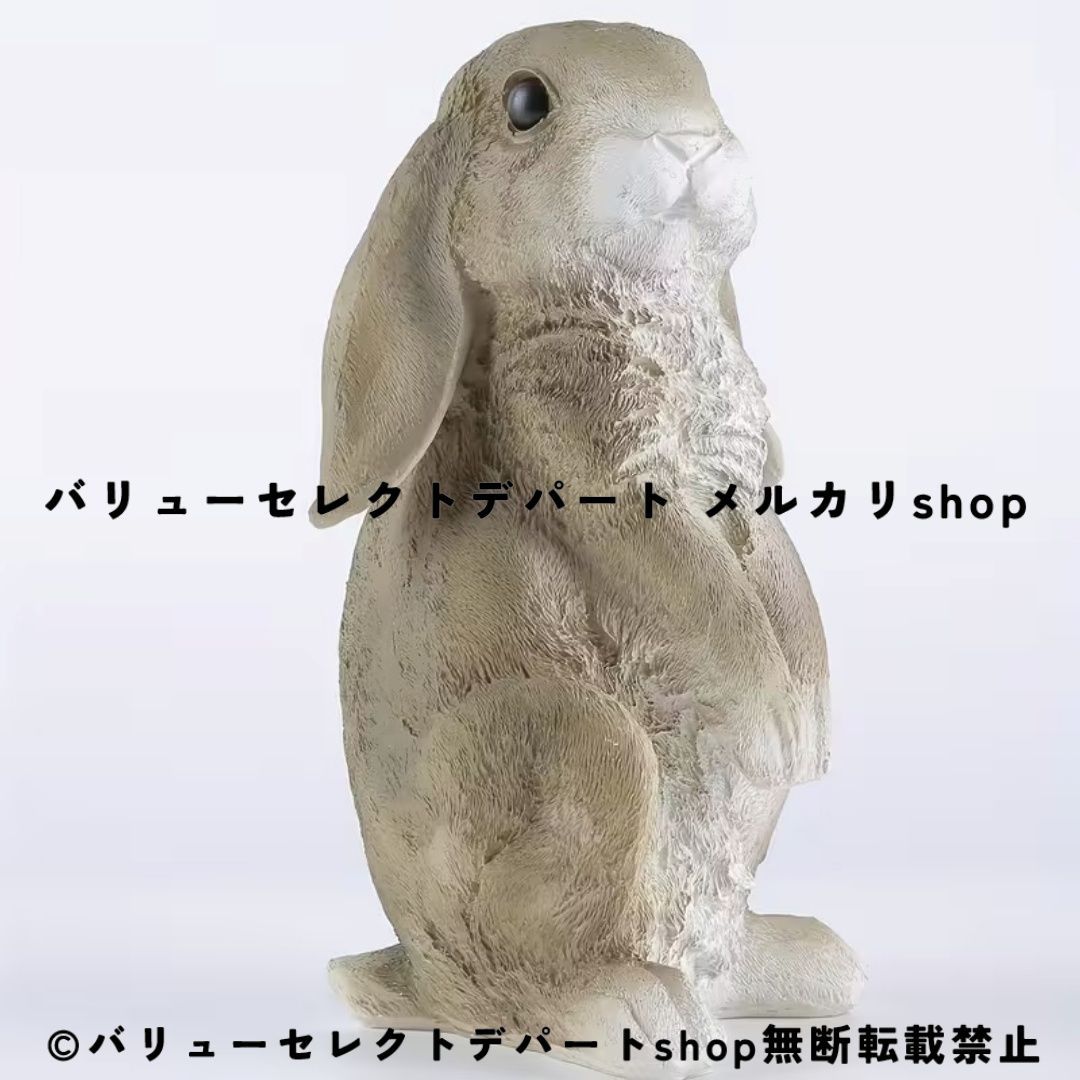 ウサギ 置物 フィギュア レジン リアル うさぎ オブジェ アニマルインテリア ガーデンオブジェ かわいい 庭飾り 屋外 室内 玄関 ベランダ 芝生 ディスプレイ 雑貨 おしゃれ 癒し 動物 電源不要 北欧風 インテリア小物 プレゼント ギフト