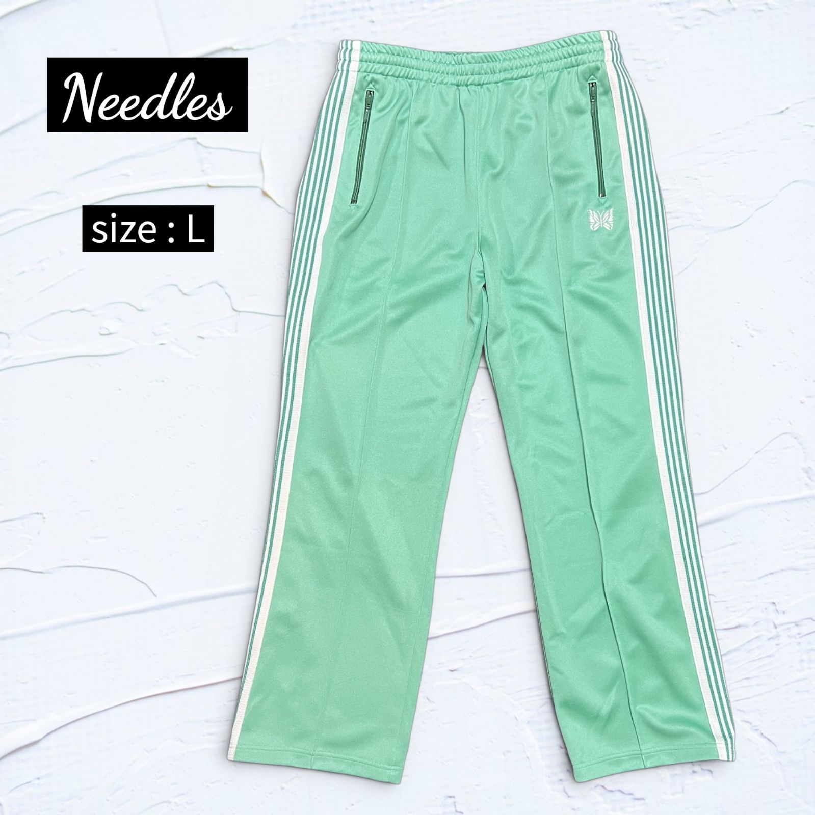 webショップ Needles トラックパンツ ストレート Lサイズ 黒×紫 希少