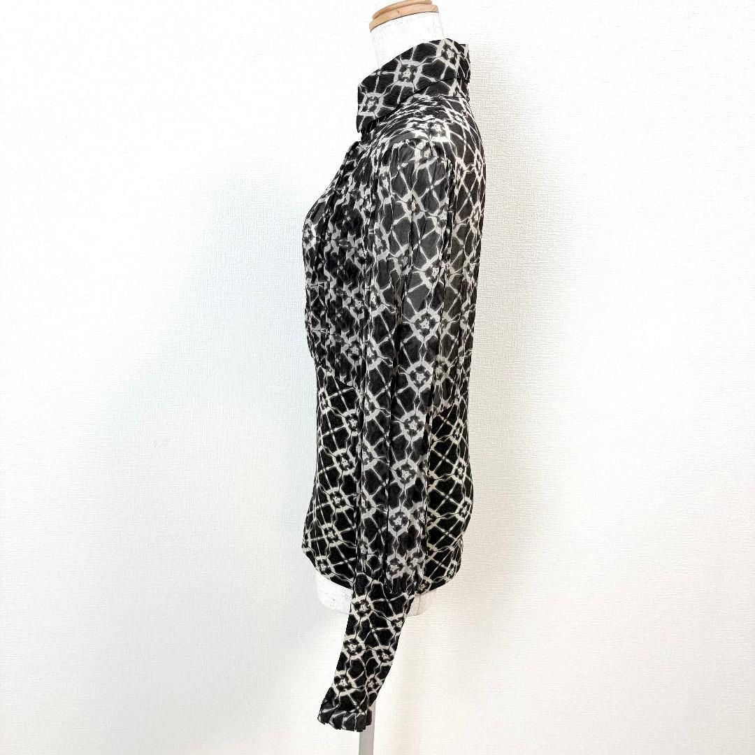 美品】 GIANFRANCO FERRE 長袖シルクブラウス 46 グレー - メルカリ