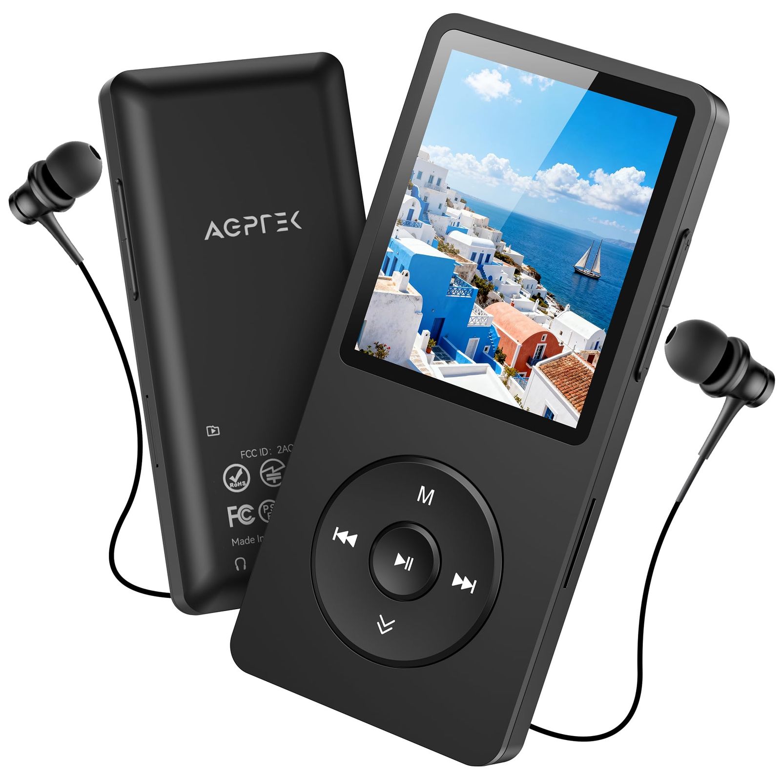 新品 [サイトボタン追加] AGPTEK MP3プレーヤー 音楽プレーヤー HIFI 30g超軽量 64GB内蔵 128GBまで拡張可能 ボタン操作 音楽プレーヤー 40時間再生 ロスレスサウンド FMラジオ ダイレクト録音対応 アラーム 操作簡単 小型 通勤