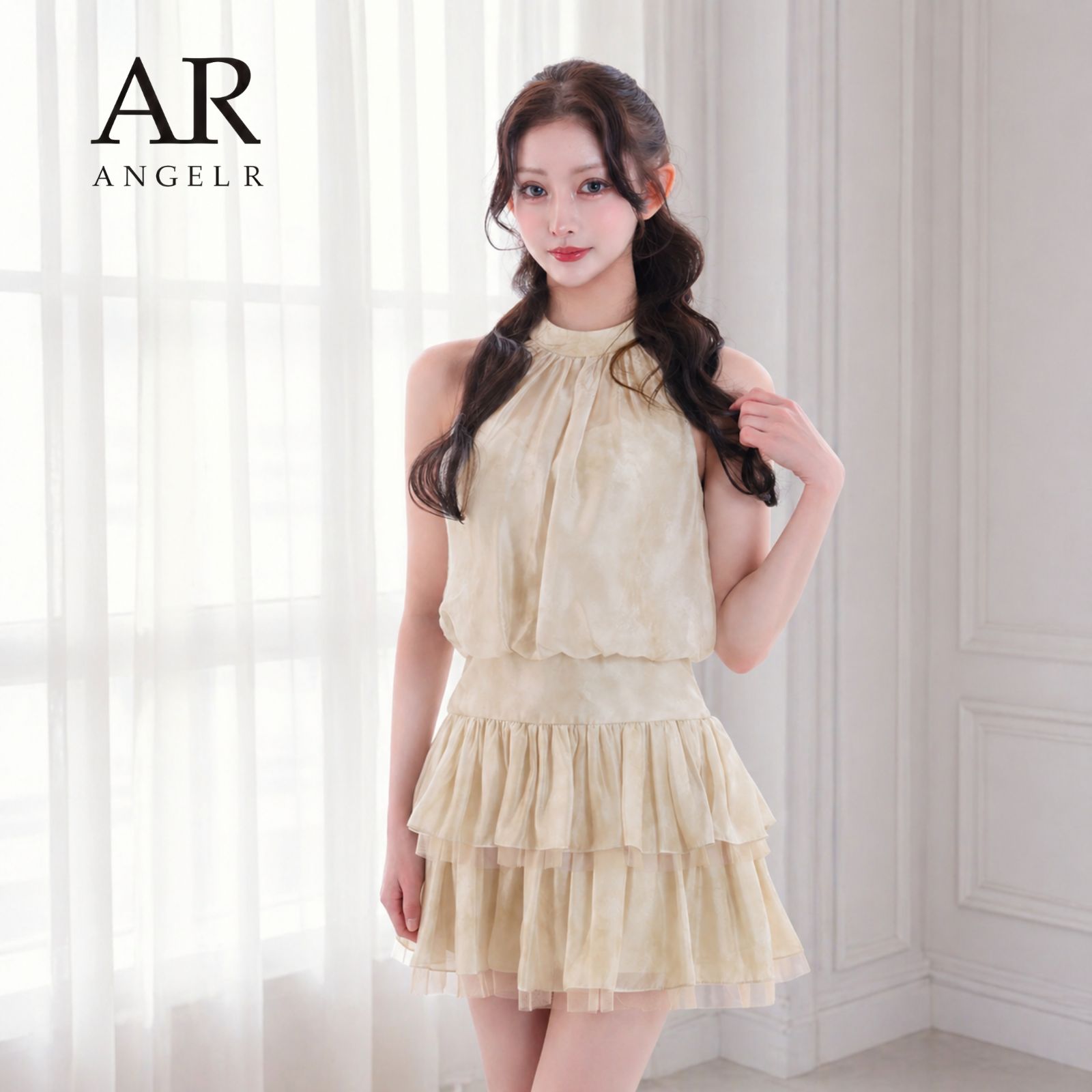 Angel R エンジェルアール AR26211 キャバドレス ミニドレス フレア 
