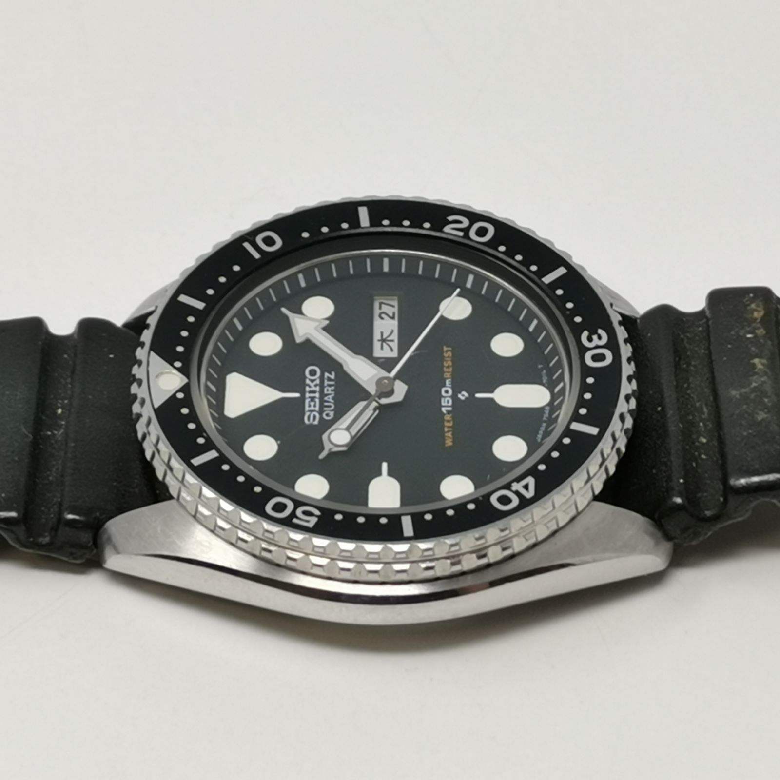 セイコー メンズ　腕時計 ブラック ダイバー　7548-7000 クォーツ 中古品 電池切れ 管理番号ARCAYKO575
