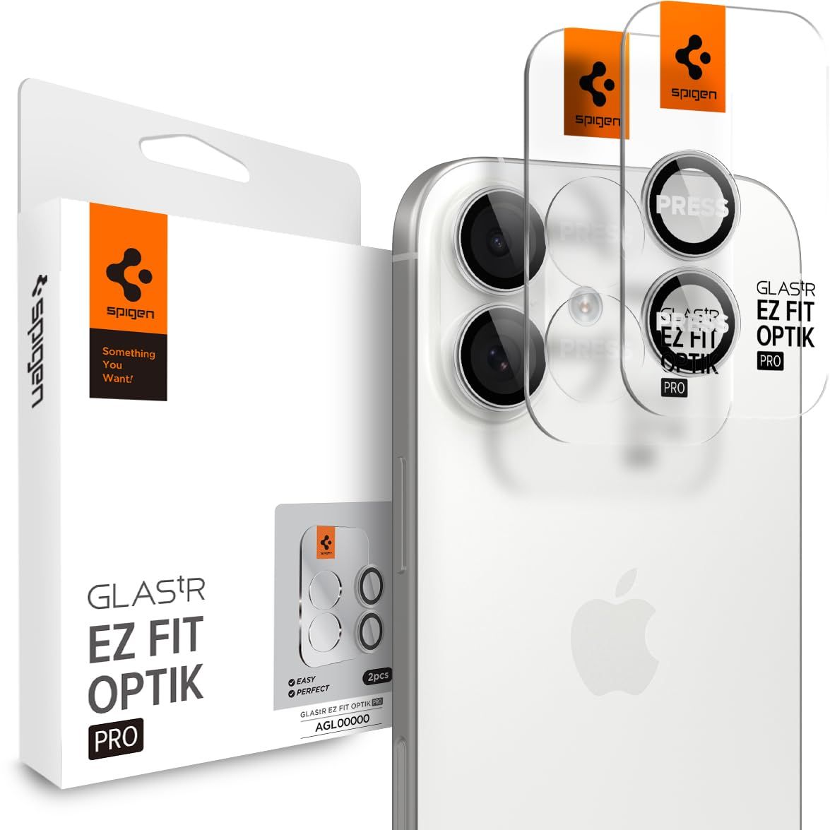 Spigen カメラレンズスクリーンプロテクター [GlasTR EZ Fit Optik Pro] iPhone 17用 [ケースフレンドリー] - シルバー [2枚パック] [シルバー]
