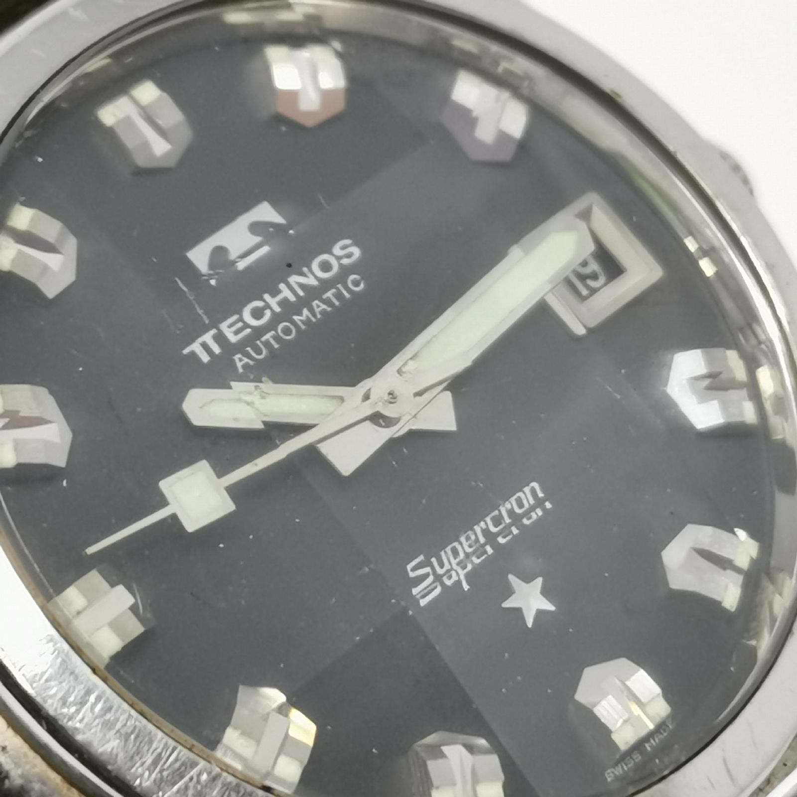 テクノス TECHNOS AUTOMATIC Supercron 自動巻き腕時計 動作品 中古品 管理番号ARCYKO4140｜詳細画像