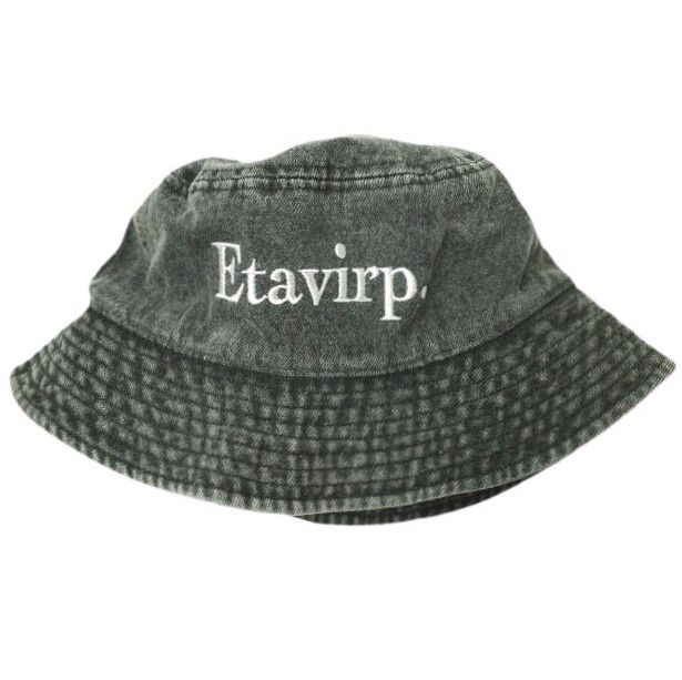 Etavirp エタヴァープ ロゴ刺繍 デニムバケットハット S/M WASHED BLACK newhattan 帽子【中古】【Etavirp】 Etavirp エタヴァープ ロゴ刺繍 デニムバケットハット S/M WASHED