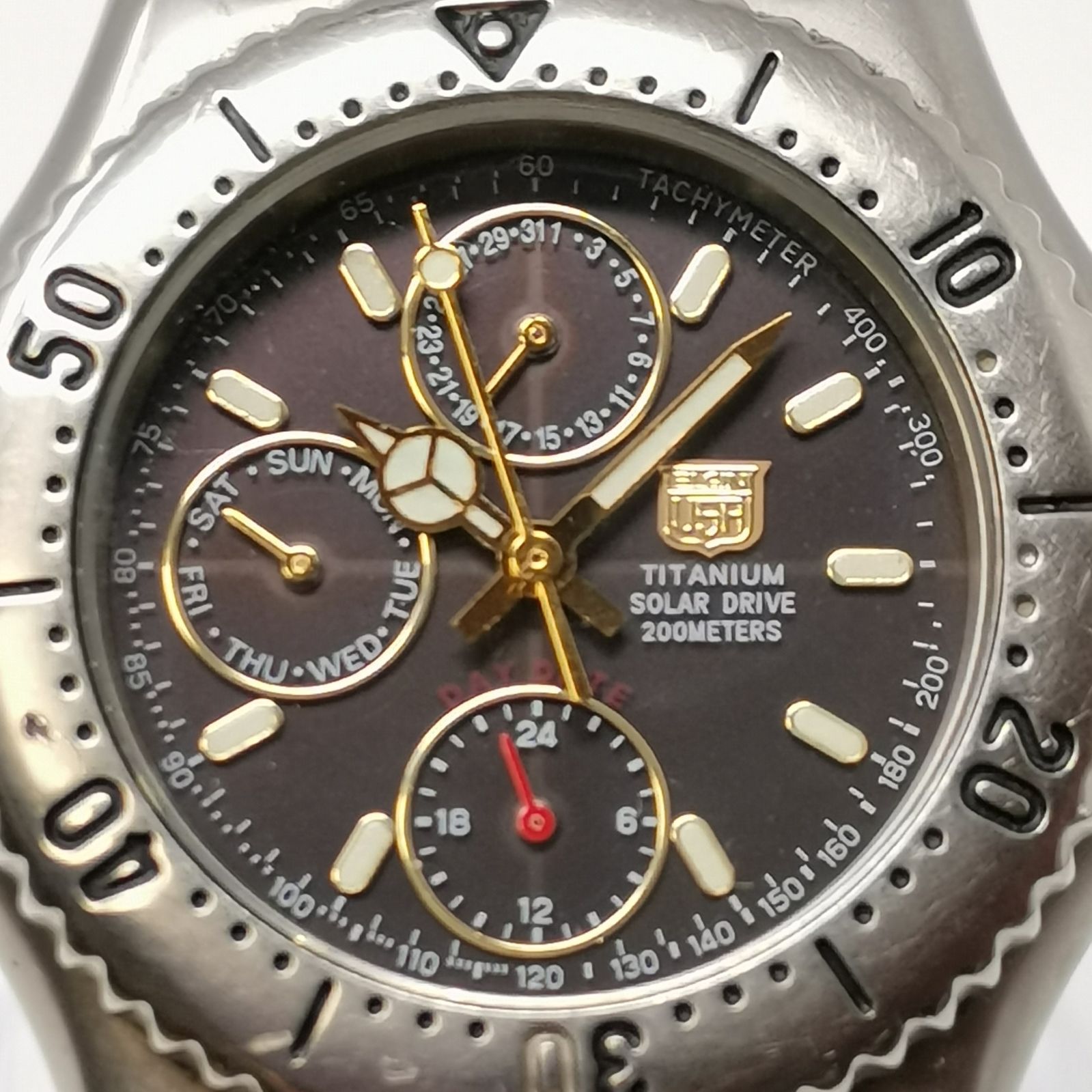 エルジン ELGIN 腕時計 ウォッチ ソーラー クロノグラフ カレンダー 