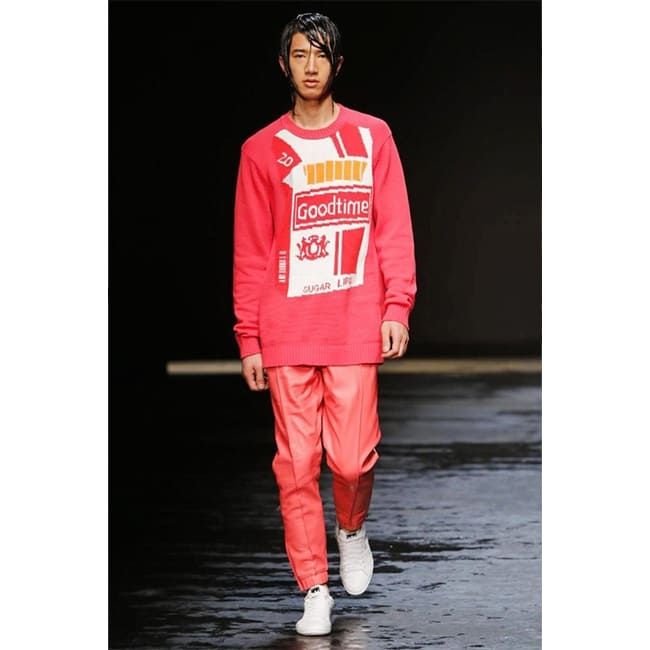 CHRISTOPHER SHANNON | GOOD TIME KNIT (RED) ニット セーター クルーネック ロゴ グラフィック トップス メンズ レッド