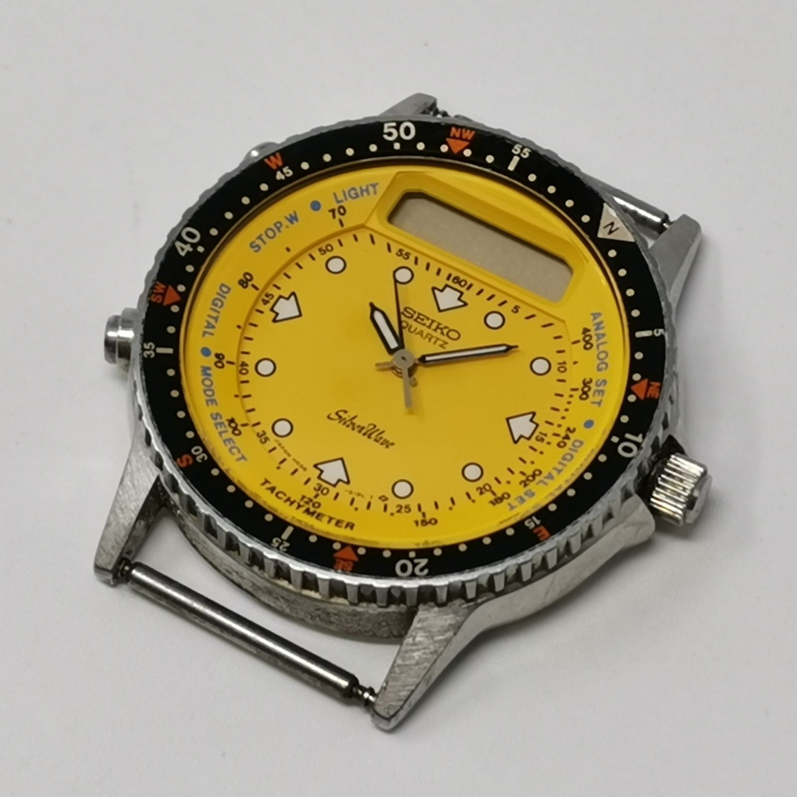 SEIKO シルバーウェーブ　H556-510B イエロー　クォーツ　ケースのみ　動作未確認　中古品　管理番号KKVUKO736