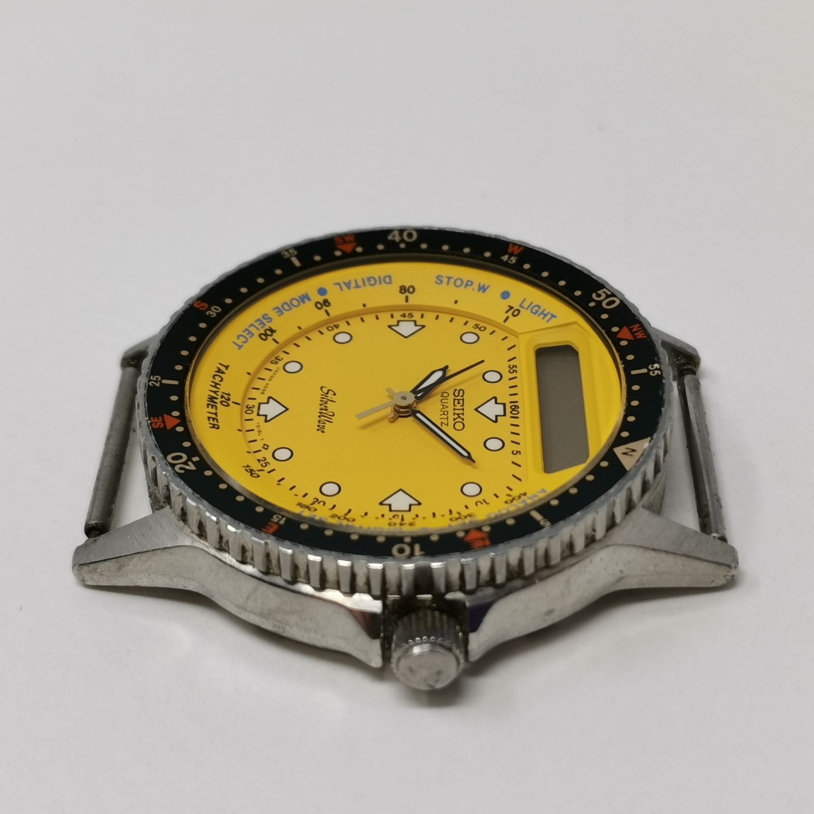 SEIKO シルバーウェーブ　H556-510B イエロー　クォーツ　ケースのみ　動作未確認　中古品　管理番号KKVUKO736
