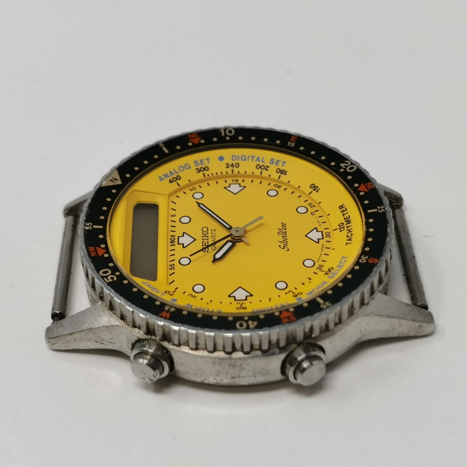 SEIKO シルバーウェーブ　H556-510B イエロー　クォーツ　ケースのみ　動作未確認　中古品　管理番号KKVUKO736